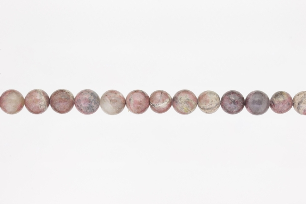 NATURAL STONE BEADS - JASPER PINK - 10mm - STRING (38pcs.) Hole-1.8mm