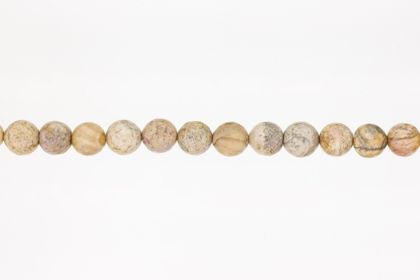 NATURAL STONE BEADS - JASPER FACETED - 10mm - STRING (38pcs.) Hole-1.8mm