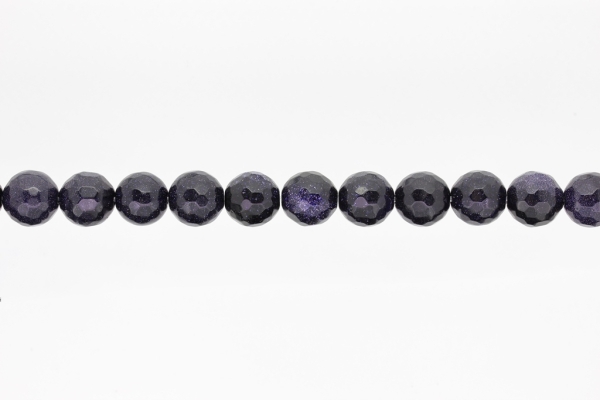 NATURAL STONE BEADS - AVENTURINE DARK FACETED - 12mm - STRING (32pcs.) Hole-2.0mm