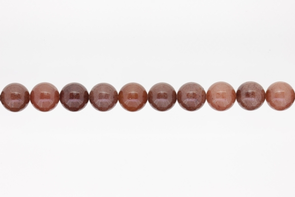 NATURAL STONE BEADS - QUARTZ BROWN - 12mm - STRING (32pcs.) Hole-2.0mm