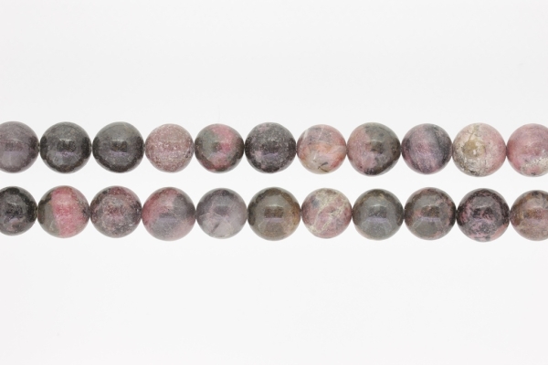 NATURAL STONE BEADS - JASPER PINK - 12mm - PACKAGE (2x32pcs.) Hole-2.0mm