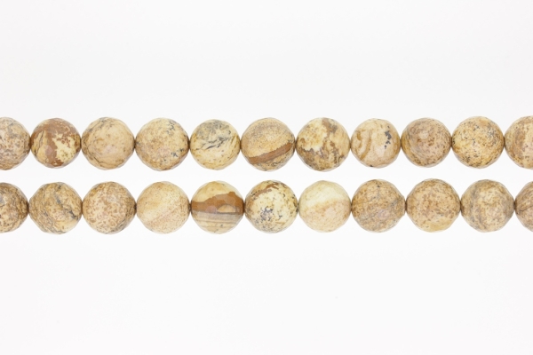 NATURAL STONE BEADS - JASPER FACETED - 12mm - PACKAGE (2x32pcs.) Hole-2.0mm