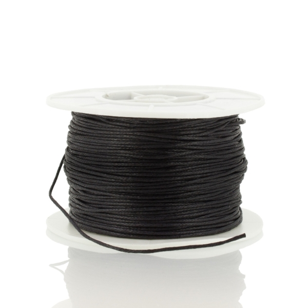 COTTON THREAD 1.0mm - BLACK 332 - PACKAGE 3х70yards(64m)