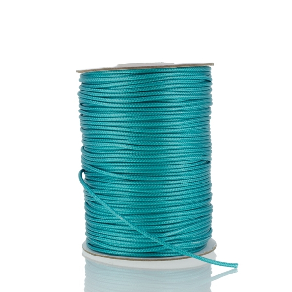 POLYESTER THREAD - 1.5mm TURQUOISE 129 - PACKAGE 2x75meters