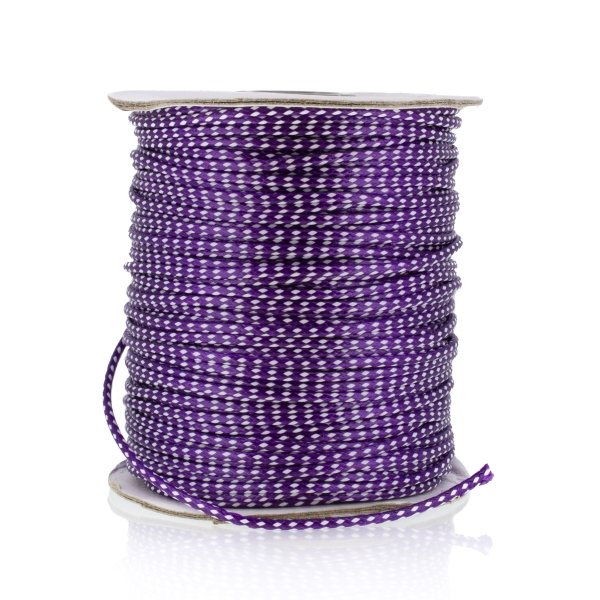 POLYESTER THREAD MULTICOLORED - 2.0mm WHITE 122 PURPLE 107 - 2х100yards