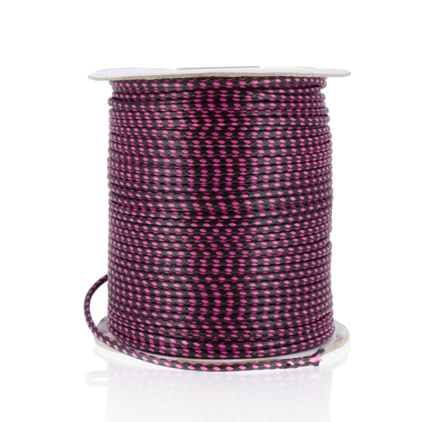 POLYESTER THREAD MULTICOLORED - 2.0mm PINK 103 BLACK 101 - 2х100yards