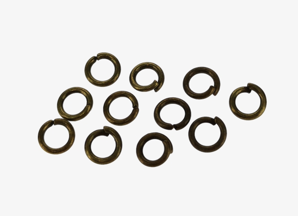 METAL ELEMENTS - JUMP RINGS - 0.9x5mm ANTIQUE BRONZE - PACKAGE 500g (6700pcs.)