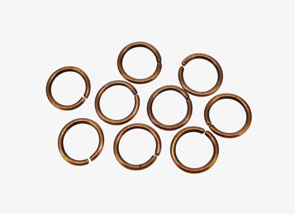 METAL ELEMENTS - JUMP RINGS - 1.5x12mm ANTIQUE BRASS - PACKAGE 500g (1100pcs.)