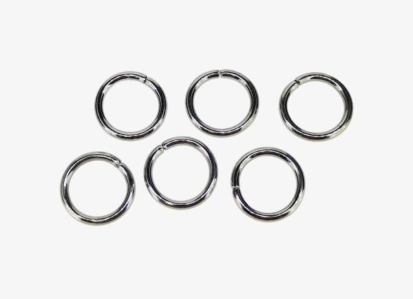 METAL ELEMENTS - JUMP RINGS - 2x14mm NICKEL COLOR - NICKEL FREE - PACKAGE 500g (460pcs.)