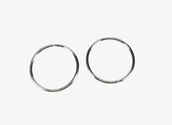 METAL ELEMENTS - JUMP RINGS - 2x30mm NICKEL COLOR - NICKEL FREE - PACKAGE 500g (225pcs.)