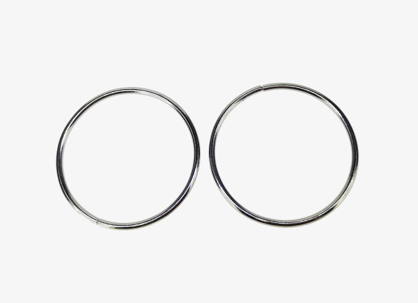 METAL ELEMENTS - JUMP RINGS - 2x40mm NICKEL COLOR - NICKEL FREE - PACKAGE 500g (170pcs.)