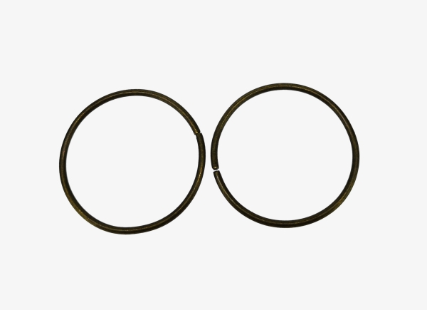 METAL ELEMENTS - JUMP RINGS - 2x40mm ANTIQUE BRONZE - NICKEL FREE - PACKAGE 500g (170pcs.)