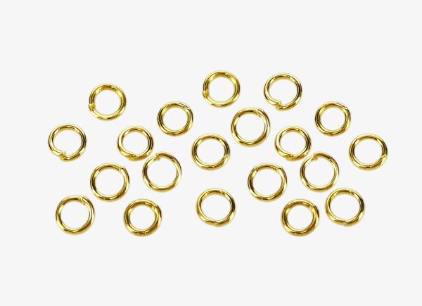 METAL ELEMENTS - JUMP RINGS - 0.7x4mm GOLD COLOR - 50g (1330pcs.)