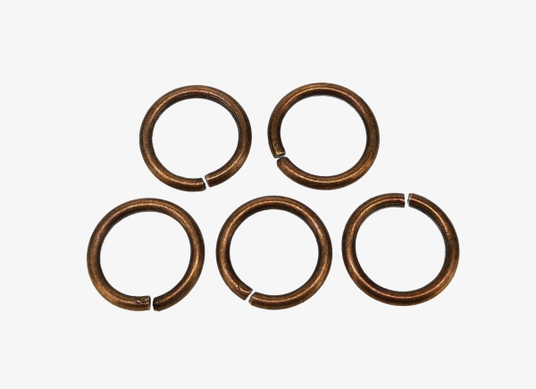 METAL ELEMENTS - JUMP RINGS - 2x16mm ANTIQUE BRASS - 50g (43pcs.)