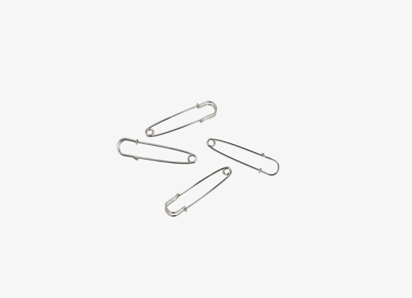 METAL ELEMENTS - LARGE SAFETY PINS FOR BLANKETS - 50x13x5mm NICKEL COLOR - NICKEL FREE - 100pcs. 